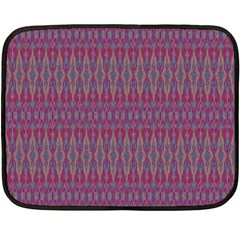 Red Blue Ikat Pattern Fleece Blanket (mini) by SpinnyChairDesigns