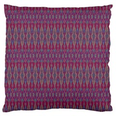 Red Blue Ikat Pattern Large Cushion Case (one Side)