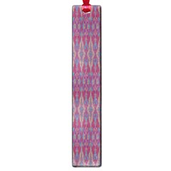 Red Blue Ikat Pattern Large Book Marks by SpinnyChairDesigns