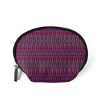 Red Blue Ikat Pattern Accessory Pouch (Small) Back