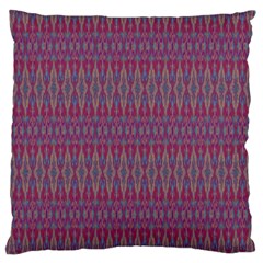 Red Blue Ikat Pattern Standard Flano Cushion Case (two Sides) by SpinnyChairDesigns