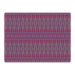 Red Blue Ikat Pattern Double Sided Flano Blanket (mini)  by SpinnyChairDesigns