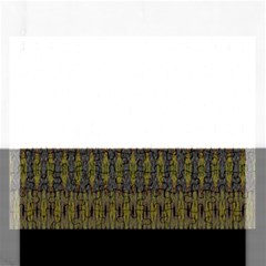 Olive Green And Blue Ikat Pattern Rectangular Jigsaw Puzzl by SpinnyChairDesigns