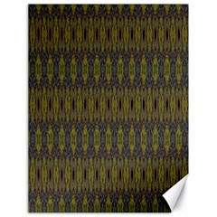 Olive Green And Blue Ikat Pattern Canvas 18  X 24  by SpinnyChairDesigns