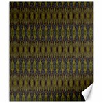 Olive Green and Blue Ikat Pattern Canvas 20  x 24  19.57 x23.15  Canvas - 1