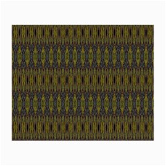 Olive Green And Blue Ikat Pattern Small Glasses Cloth (2 Sides) by SpinnyChairDesigns