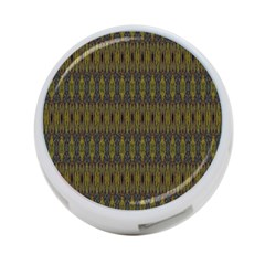 Olive Green And Blue Ikat Pattern 4-port Usb Hub (two Sides) by SpinnyChairDesigns