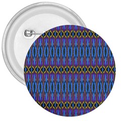 Purple Blue Ikat Stripes 3  Buttons by SpinnyChairDesigns