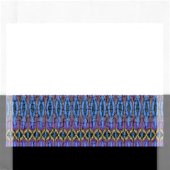 Purple Blue Ikat Stripes Rectangular Jigsaw Puzzl by SpinnyChairDesigns