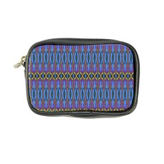 Purple Blue Ikat Stripes Coin Purse by SpinnyChairDesigns