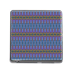 Purple Blue Ikat Stripes Memory Card Reader (square 5 Slot) by SpinnyChairDesigns