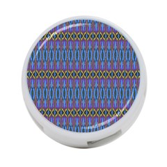 Purple Blue Ikat Stripes 4-port Usb Hub (one Side) by SpinnyChairDesigns