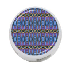 Purple Blue Ikat Stripes 4-port Usb Hub (two Sides) by SpinnyChairDesigns