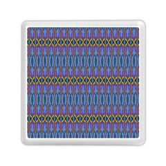 Purple Blue Ikat Stripes Memory Card Reader (square) by SpinnyChairDesigns