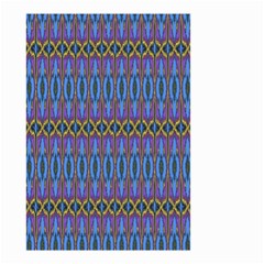 Purple Blue Ikat Stripes Small Garden Flag (two Sides) by SpinnyChairDesigns