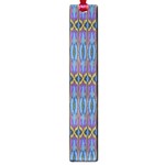 Purple Blue Ikat Stripes Large Book Marks Front