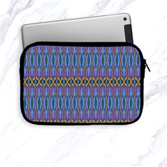 Purple Blue Ikat Stripes Apple Ipad Mini Zipper Cases by SpinnyChairDesigns