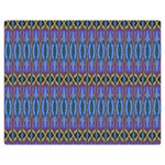 Purple Blue Ikat Stripes Double Sided Flano Blanket (Medium)  60 x50  Blanket Front