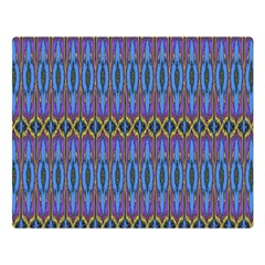 Purple Blue Ikat Stripes Double Sided Flano Blanket (large)  by SpinnyChairDesigns