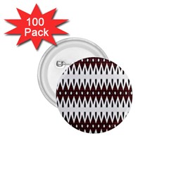 Brown And White Ikat 1 75  Buttons (100 Pack)  by SpinnyChairDesigns