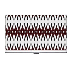 Brown And White Ikat Business Card Holder by SpinnyChairDesigns