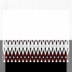 Brown And White Ikat Rectangular Jigsaw Puzzl by SpinnyChairDesigns