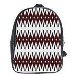 Brown and White Ikat School Bag (Large) Front