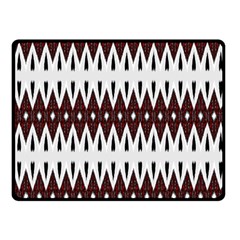 Brown And White Ikat Fleece Blanket (small) by SpinnyChairDesigns