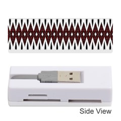 Brown And White Ikat Memory Card Reader (stick) by SpinnyChairDesigns