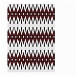 Brown and White Ikat Small Garden Flag (Two Sides) Front