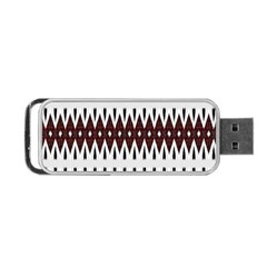 Brown And White Ikat Portable Usb Flash (one Side) by SpinnyChairDesigns