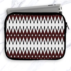 Brown And White Ikat Apple Ipad 2/3/4 Zipper Cases by SpinnyChairDesigns