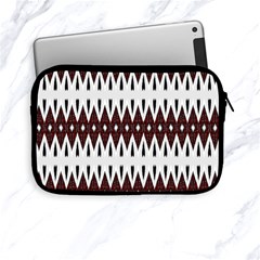 Brown And White Ikat Apple Ipad Mini Zipper Cases by SpinnyChairDesigns