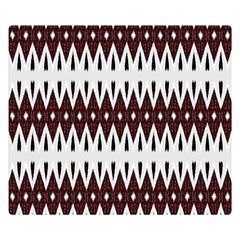 Brown And White Ikat Double Sided Flano Blanket (small)  by SpinnyChairDesigns