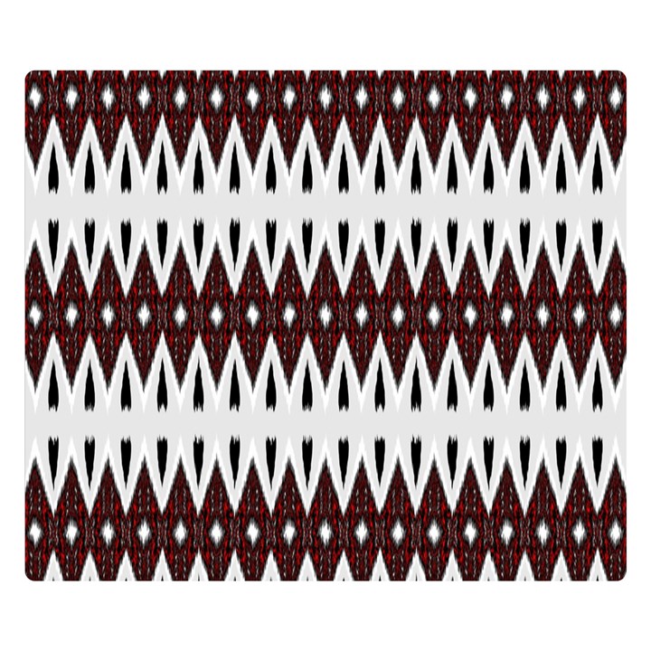 Brown and White Ikat Double Sided Flano Blanket (Small) 