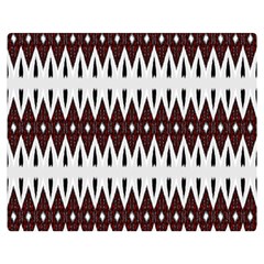 Brown And White Ikat Double Sided Flano Blanket (medium)  by SpinnyChairDesigns