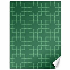 Dark Mint Green Geometric Canvas 36  X 48  by SpinnyChairDesigns