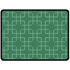 Dark Mint Green Geometric Double Sided Fleece Blanket (large) 