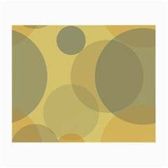 Yellow Grey Large Polka Dots Small Glasses Cloth by SpinnyChairDesigns