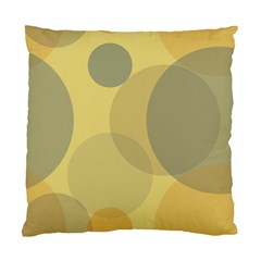 Yellow Grey Large Polka Dots Standard Cushion Case (two Sides)