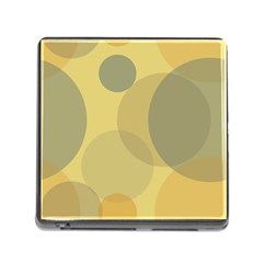 Yellow Grey Large Polka Dots Memory Card Reader (square 5 Slot) by SpinnyChairDesigns