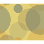 Yellow Grey Large Polka Dots Deluxe Canvas 14  x 11  (Stretched) 14  x 11  x 1.5  Stretched Canvas