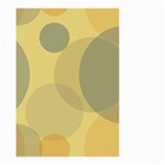 Yellow Grey Large Polka Dots Small Garden Flag (Two Sides) Front