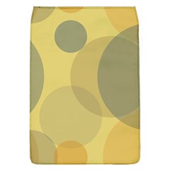 Yellow Grey Large Polka Dots Removable Flap Cover (l) by SpinnyChairDesigns