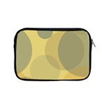 Yellow Grey Large Polka Dots Apple MacBook Pro 15  Zipper Case Front