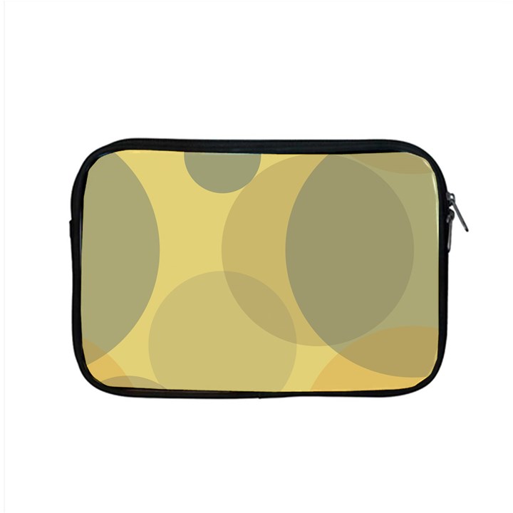 Yellow Grey Large Polka Dots Apple MacBook Pro 15  Zipper Case