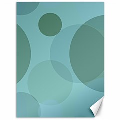 Teal Turquoise Blue Large Polka Dots Canvas 36  X 48  by SpinnyChairDesigns