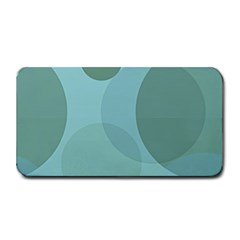 Teal Turquoise Blue Large Polka Dots Medium Bar Mats by SpinnyChairDesigns