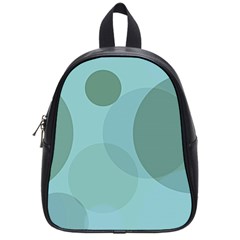 Teal Turquoise Blue Large Polka Dots School Bag (small) by SpinnyChairDesigns