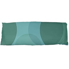 Teal Turquoise Blue Large Polka Dots Body Pillow Case Dakimakura (two Sides) by SpinnyChairDesigns